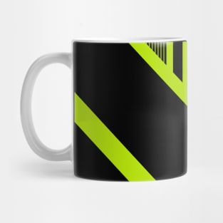 Triangle stripes - Lime Green Mug